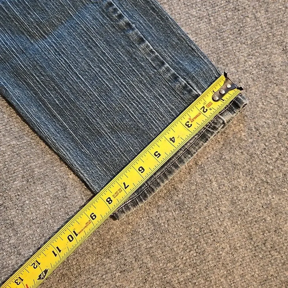 Levi 505 Denim Jeans Mens 36x32 Blue Straight Leg 5 Pocket Railroad Fade Whisker